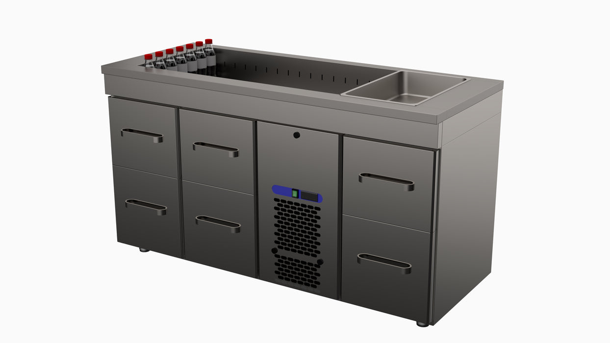 Pulloallas 6 vetolaatikkoa RESTMEC PAB 1606