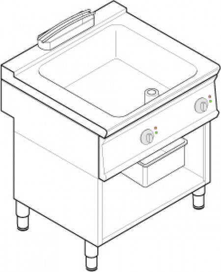 Paisto- ja haudutuspannu TECNOINOX 716072 BRM 8FE7
