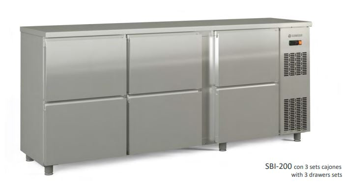 Kylmävetolaatikosto CORECO, SP-SBI-200/6, R290