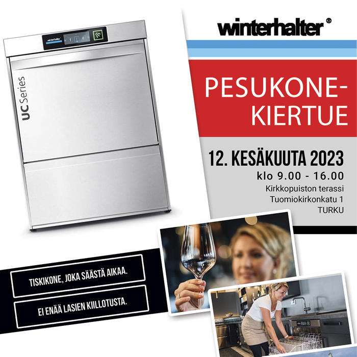 Winterhalter-pesukonekiertue Turussa 12.6.2023!