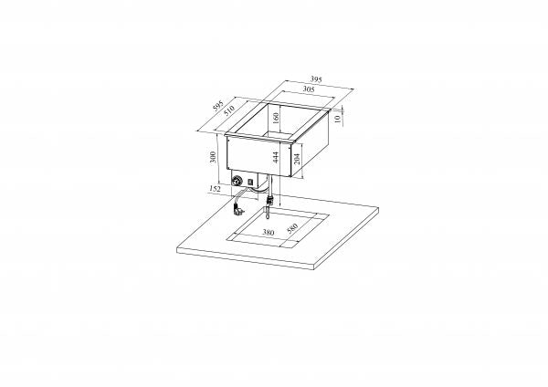 Drop-in lämpöhaude RESTMEC 1 x 1/1 GN astialle