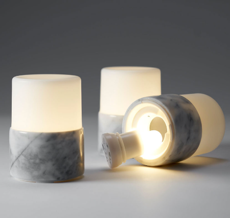 Bright-LED-lyhty marmoria 105 x Ø 75 mm