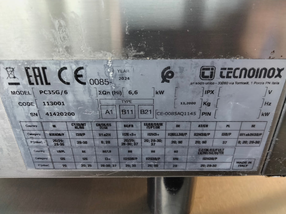 Kaasuliesi Tecnoinox PC35G / 6
