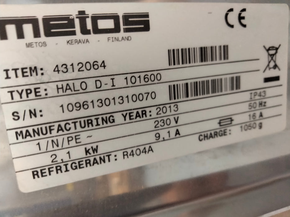 Kylmävitriini Metos Halo D-I 1600 x 650 x 1500