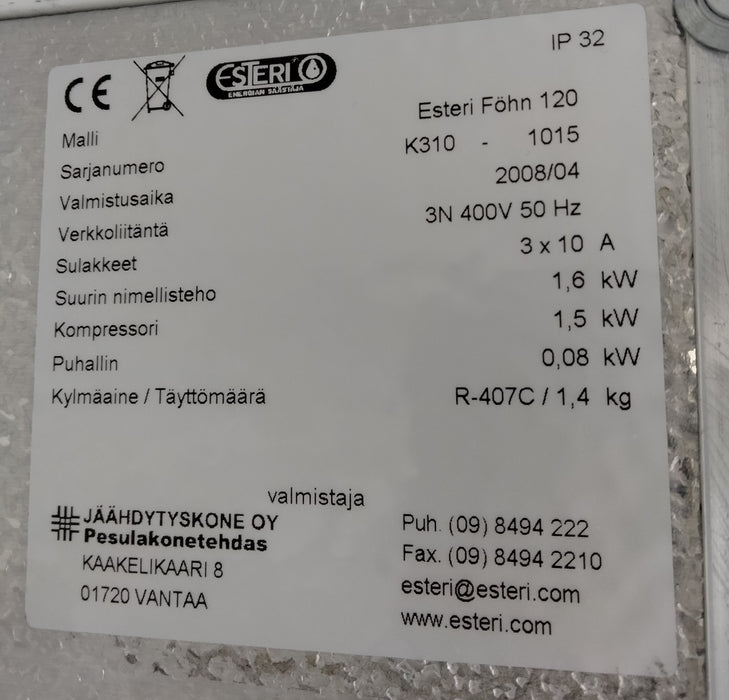 Esteri Föhn kuivauskaappi 120