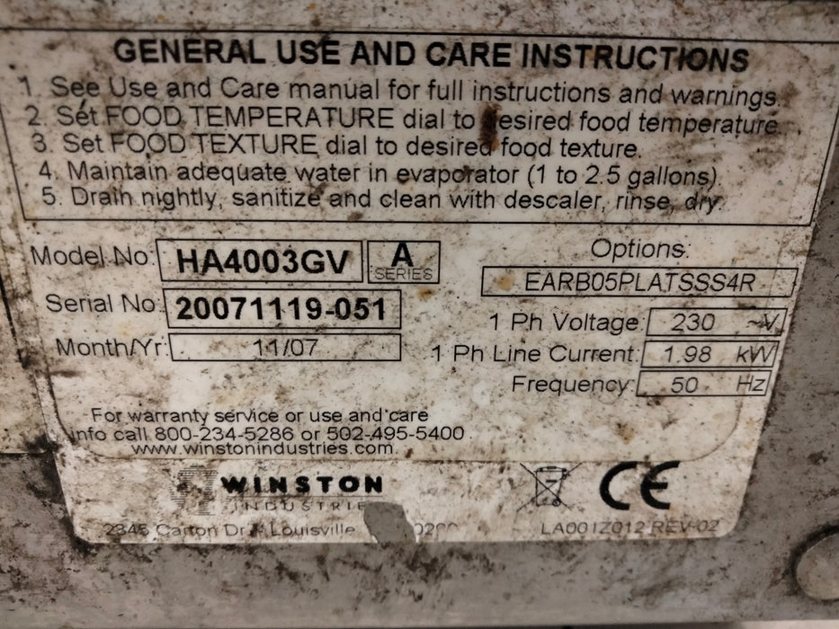 Winston lämpökaappi HA4003 GV