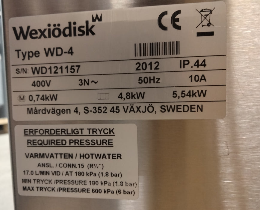 Metos WD-4 luukkuastianpesukone