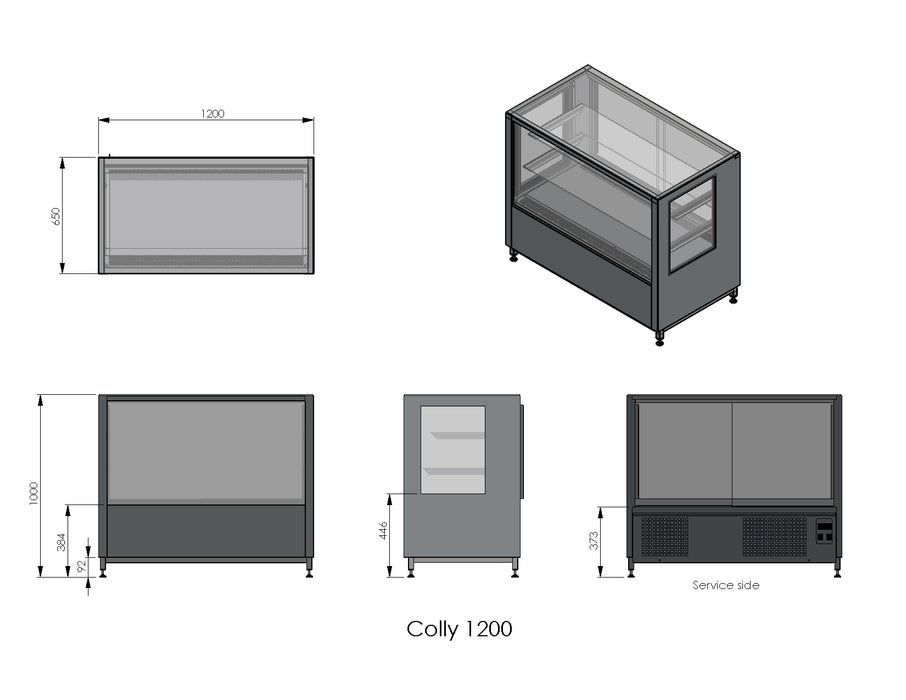 Konditorialasikko RESTMEC Colly 1200