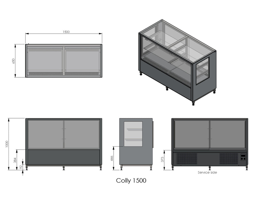 Konditorialasikko RESTMEC Colly 1500