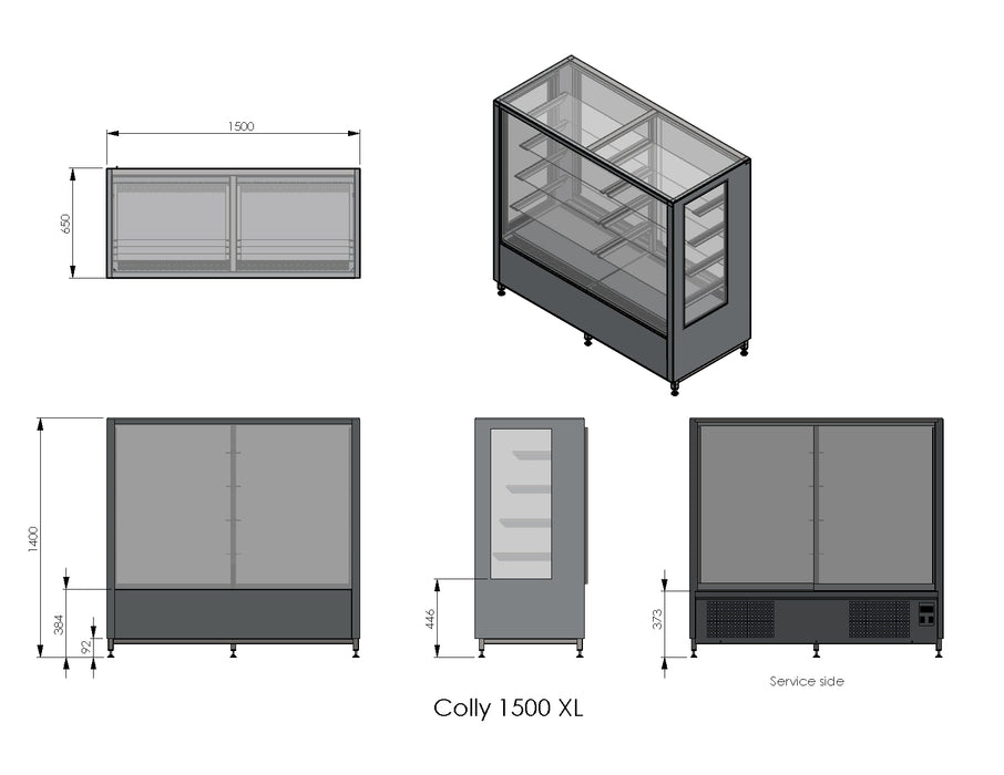 Konditorialasikko RESTMEC Colly 1500 XL